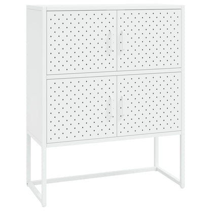 vidaXL Buffet haut blanc 80x35x100 cm acier