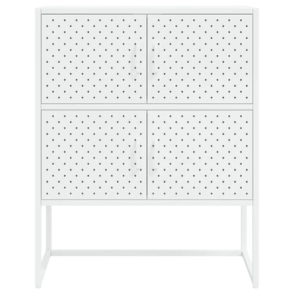 vidaXL Buffet haut blanc 80x35x100 cm acier