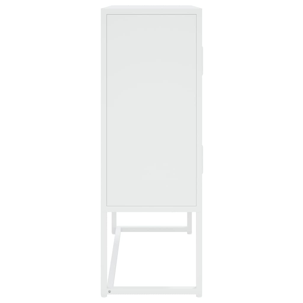 vidaXL Buffet haut blanc 80x35x100 cm acier