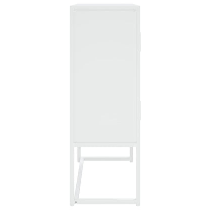 vidaXL Buffet haut blanc 80x35x100 cm acier