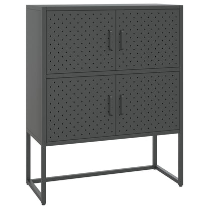 vidaXL Highboard Anthrazit 80x35x100 cm Stahl