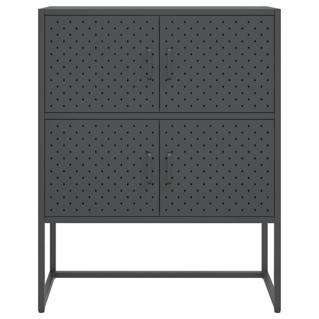 vidaXL Highboard Anthrazit 80x35x100 cm Stahl