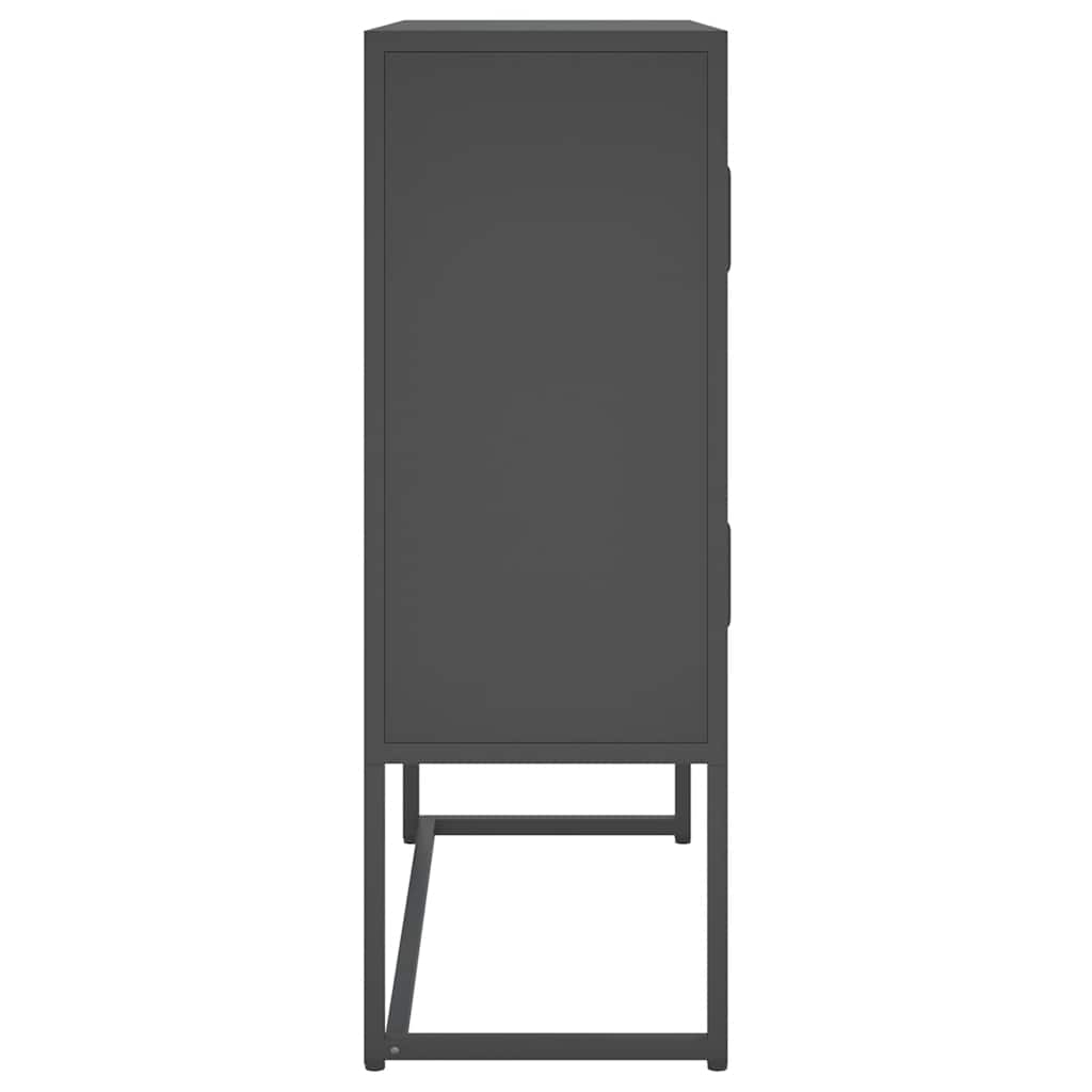 vidaXL Highboard Anthrazit 80x35x100 cm Stahl