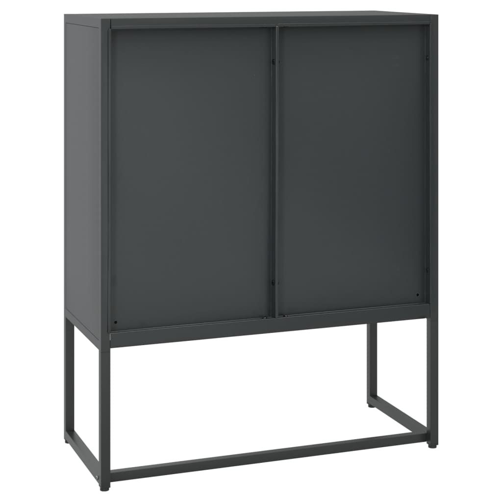 vidaXL Highboard Anthrazit 80x35x100 cm Stahl