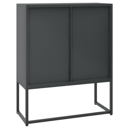vidaXL Highboard Anthrazit 80x35x100 cm Stahl