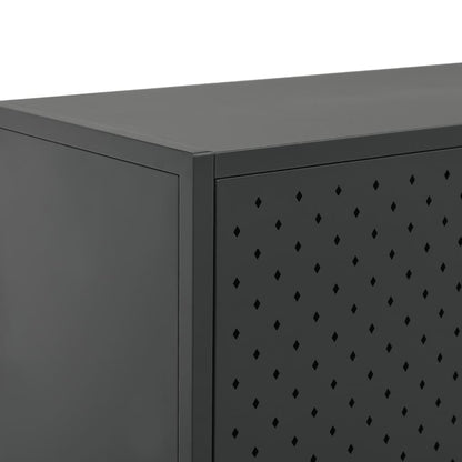 vidaXL Highboard Anthrazit 80x35x100 cm Stahl