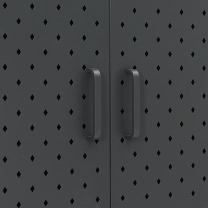vidaXL Highboard Anthrazit 80x35x100 cm Stahl