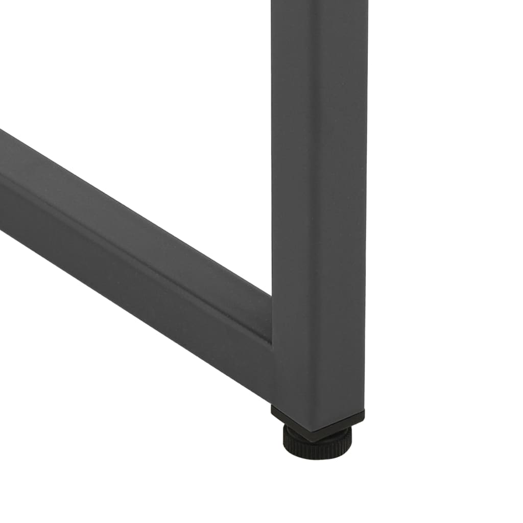 vidaXL Highboard Anthrazit 80x35x135 cm Stahl und Gehärtetes Glas