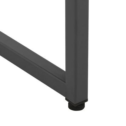vidaXL Highboard Anthrazit 80x35x135 cm Stahl und Gehärtetes Glas