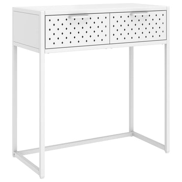 vidaXL Konsolentisch Weiß 72x35x75 cm Stahl