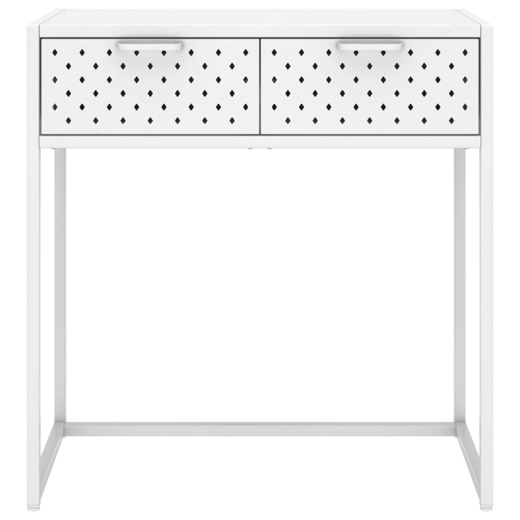 vidaXL Konsolentisch Weiß 72x35x75 cm Stahl
