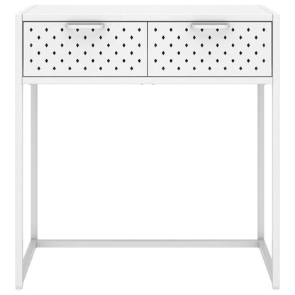 vidaXL Konsolentisch Weiß 72x35x75 cm Stahl
