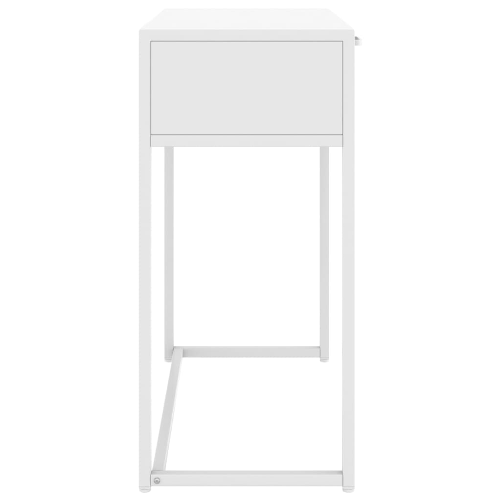 vidaXL Konsolentisch Weiß 72x35x75 cm Stahl