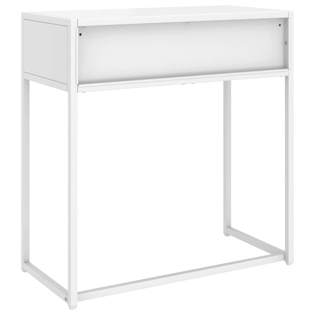 vidaXL Konsolentisch Weiß 72x35x75 cm Stahl