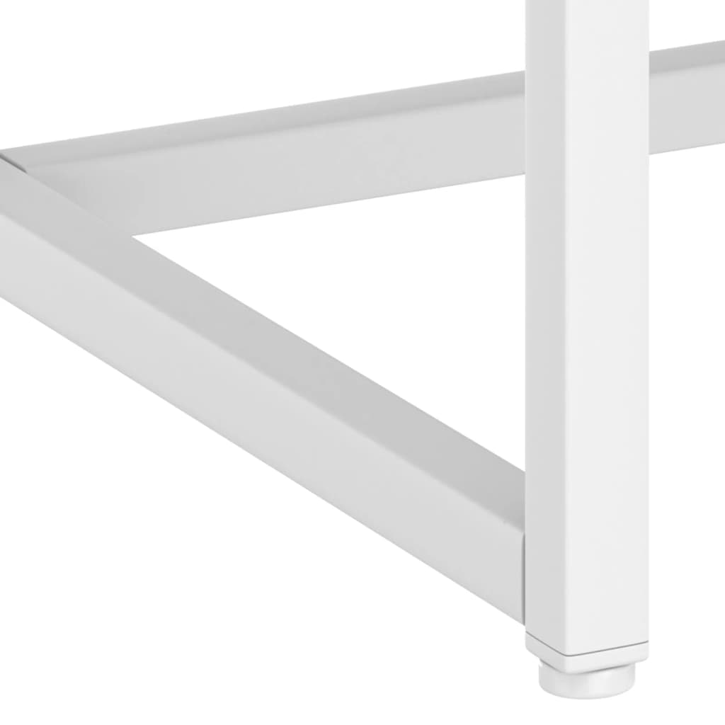 vidaXL Konsolentisch Weiß 72x35x75 cm Stahl
