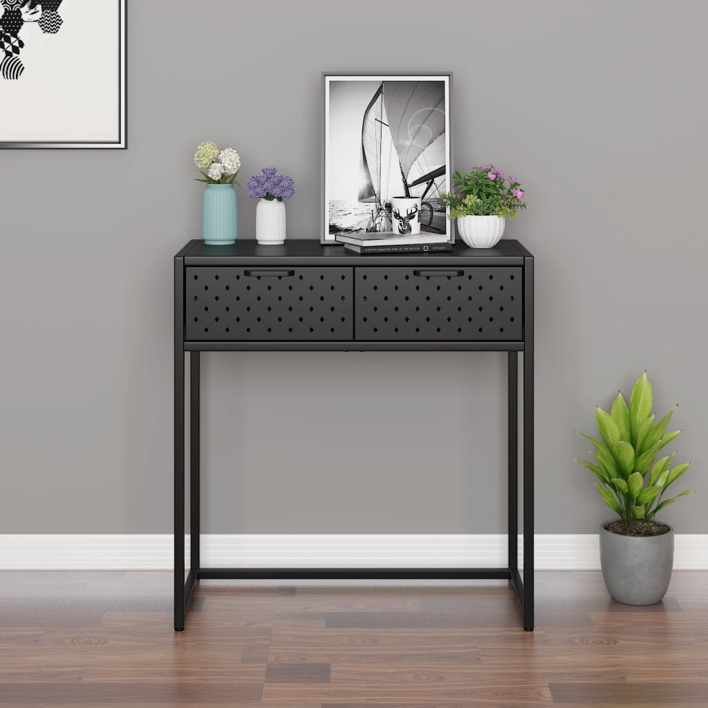 vidaXL Konsolentisch Anthrazit 72x35x75 cm Stahl