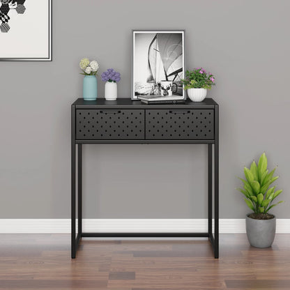 vidaXL Konsolentisch Anthrazit 72x35x75 cm Stahl