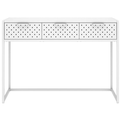 vidaXL Konsolentisch Weiß 106x35x75 cm Stahl
