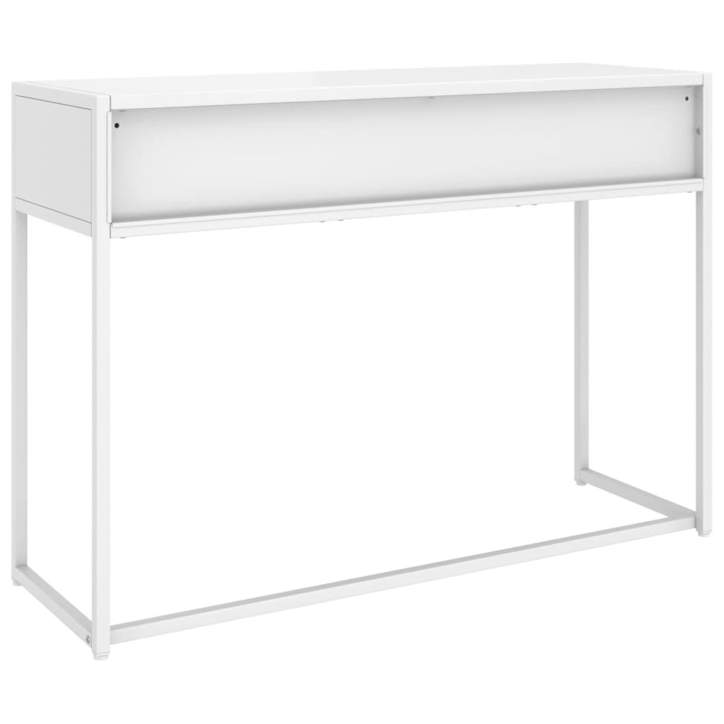 vidaXL Konsolentisch Weiß 106x35x75 cm Stahl