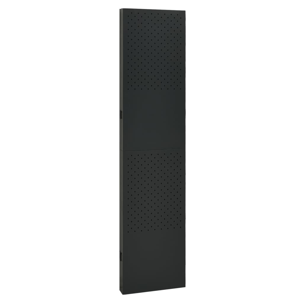 vidaXL 4-tlg. Raumteiler Schwarz 160x180 cm Stahl