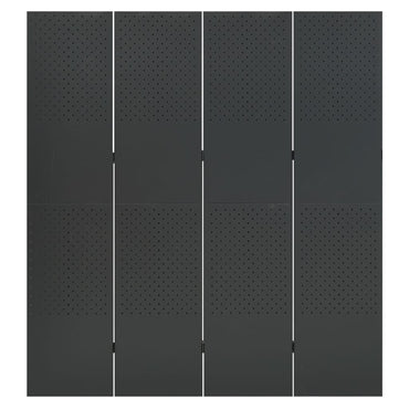 vidaXL 4-tlg. Raumteiler Anthrazit 160x180 cm Stahl
