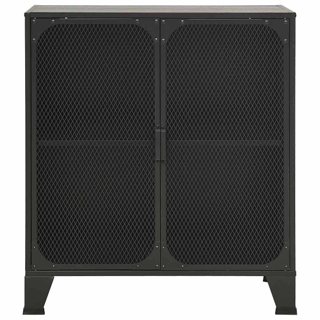 vidaXL Aufbewahrungsschrank Grau 72x36x82 cm Metall und MDF