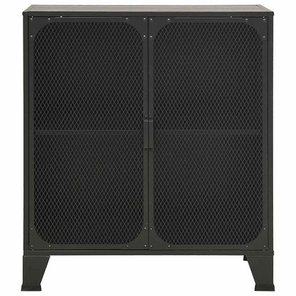 vidaXL Aufbewahrungsschrank Grau 72x36x82 cm Metall und MDF