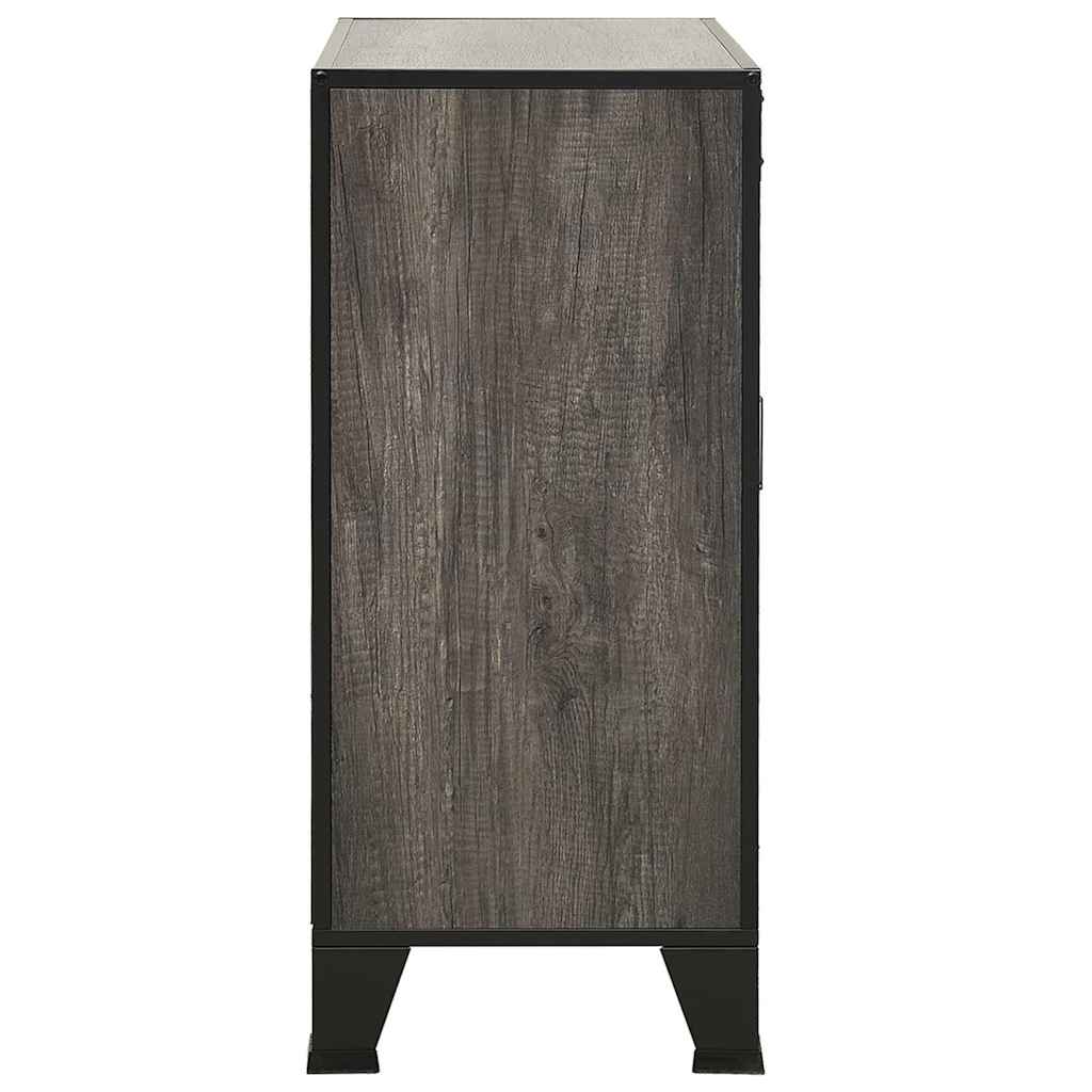 vidaXL Aufbewahrungsschrank Grau 72x36x82 cm Metall und MDF