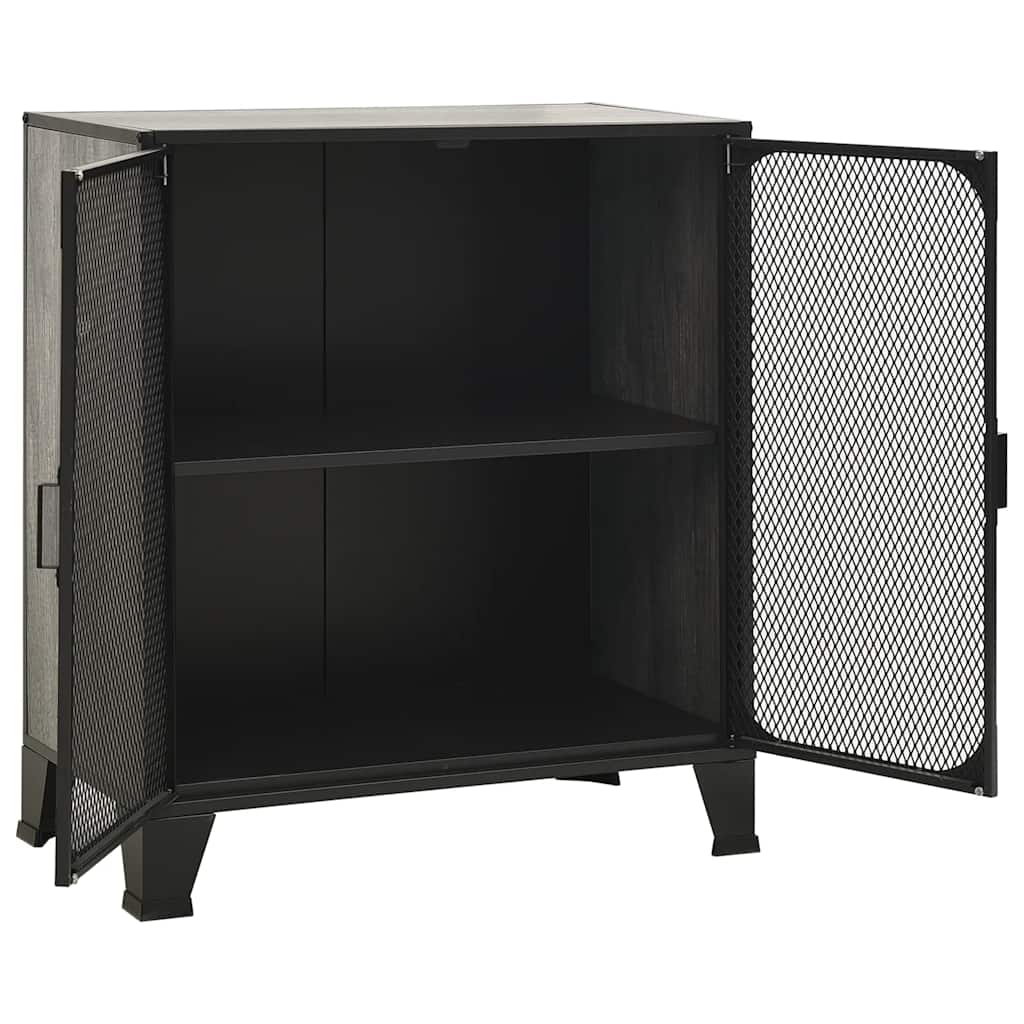 vidaXL Aufbewahrungsschrank Grau 72x36x82 cm Metall und MDF