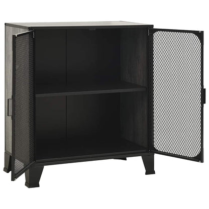 vidaXL Aufbewahrungsschrank Grau 72x36x82 cm Metall und MDF