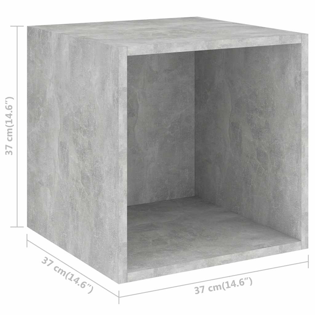 vidaXL 4-tlg. TV-Schrank-Set Betongrau Holzwerkstoff