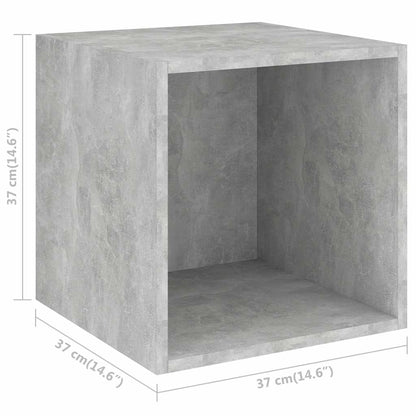 vidaXL 4-tlg. TV-Schrank-Set Betongrau Holzwerkstoff