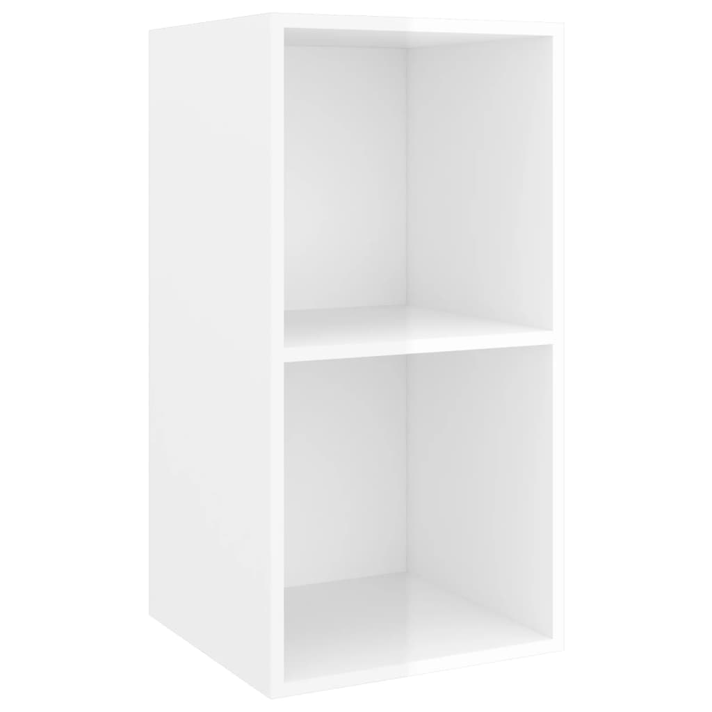 vidaXL 4-tlg. TV-Schrank-Set Hochglanz-Weiß Holzwerkstoff