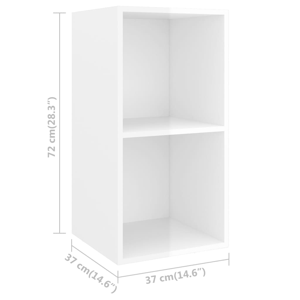 vidaXL 4-tlg. TV-Schrank-Set Hochglanz-Weiß Holzwerkstoff