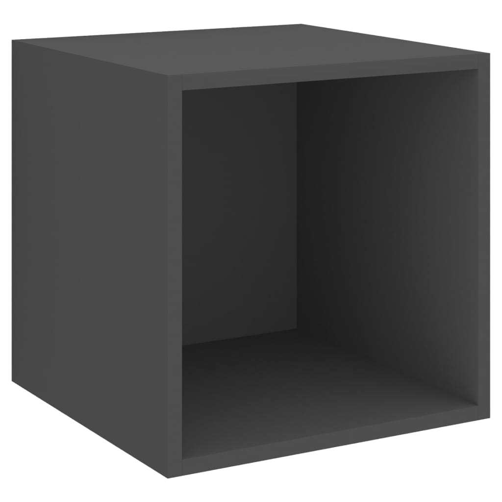 vidaXL 4-tlg. TV-Schrank-Set Grau Holzwerkstoff