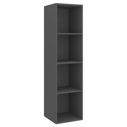 vidaXL 4-tlg. TV-Schrank-Set Grau Holzwerkstoff