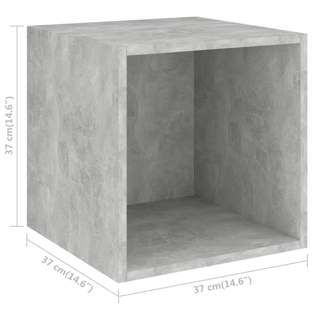 vidaXL 4-tlg. TV-Schrank-Set Betongrau Holzwerkstoff