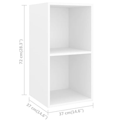 vidaXL 4-tlg. TV-Schrank-Set Weiß Holzwerkstoff