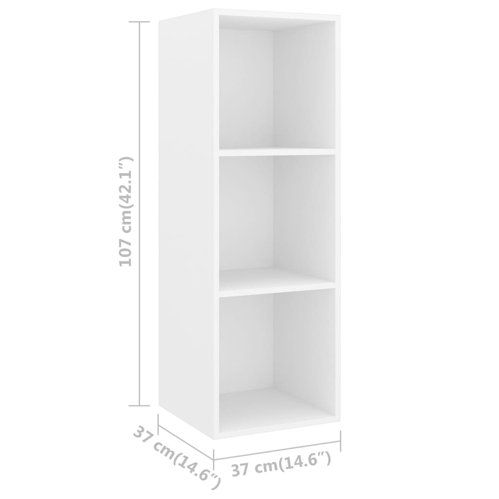 vidaXL 4-tlg. TV-Schrank-Set Weiß Holzwerkstoff