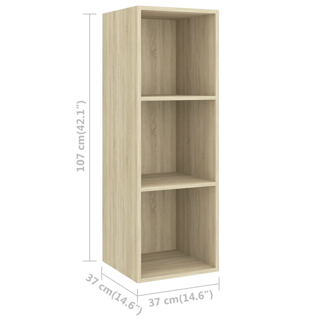 vidaXL 4-tlg. TV-Schrank-Set Sonoma-Eiche Holzwerkstoff