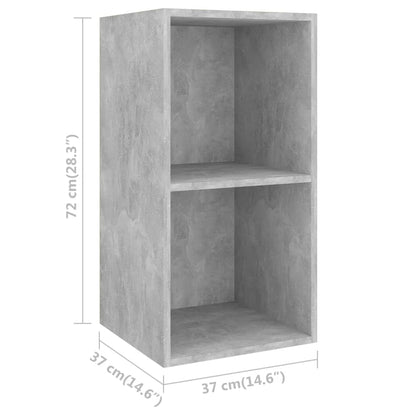 vidaXL 4-tlg. TV-Schrank-Set Betongrau Holzwerkstoff