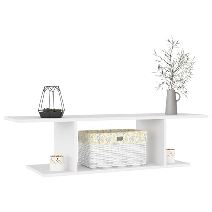vidaXL Meuble TV mural Blanc 103x30x26,5 cm