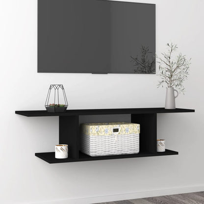 Meuble TV mural vidaXL noir 103x30x26,5 cm