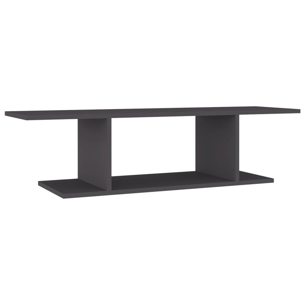 vidaXL Meuble TV mural gris 103x30x26,5 cm