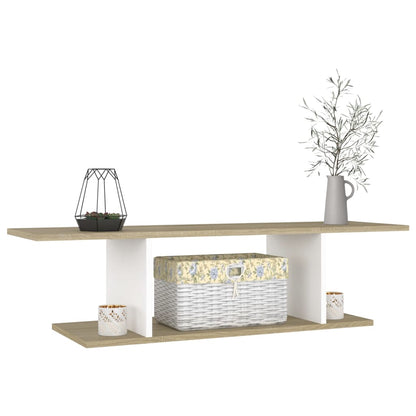 vidaXL TV-Wandschrank Weiß Sonoma-Eiche 103x30x26,5 cm