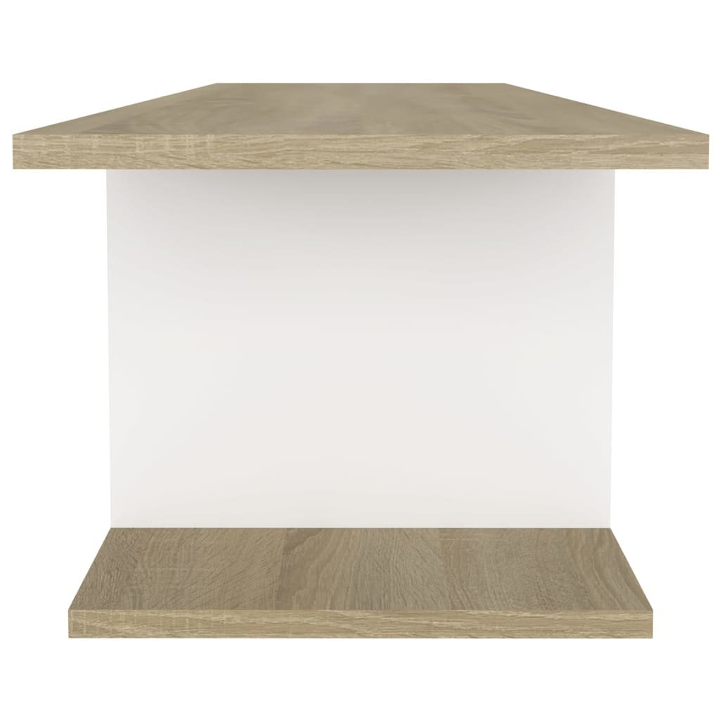 vidaXL TV-Wandschrank Weiß Sonoma-Eiche 103x30x26,5 cm