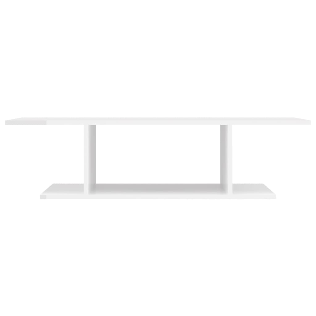 vidaXL Meuble TV mural blanc brillant 103x30x26,5 cm