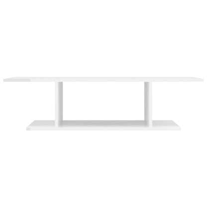 vidaXL Meuble TV mural blanc brillant 103x30x26,5 cm