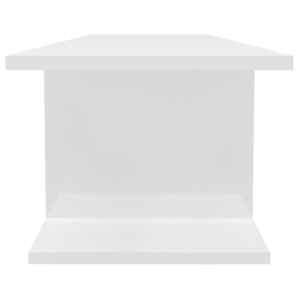 vidaXL Meuble TV mural blanc brillant 103x30x26,5 cm