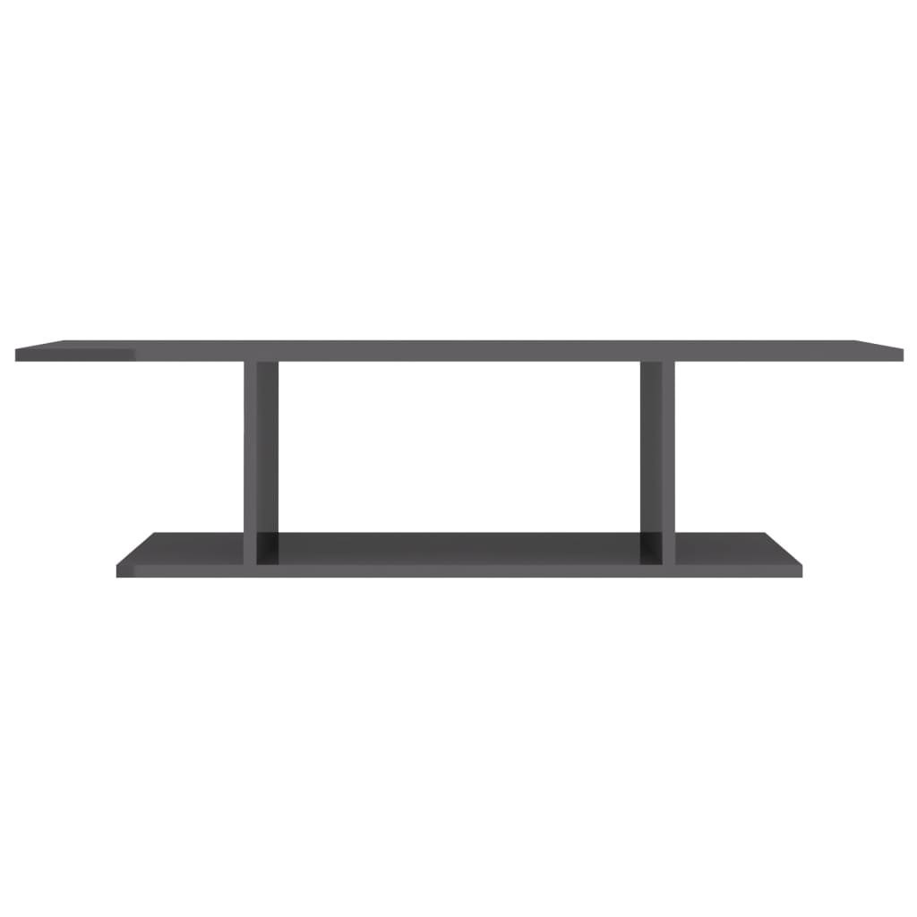 vidaXL Meuble TV mural gris brillant 103x30x26,5 cm